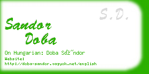 sandor doba business card